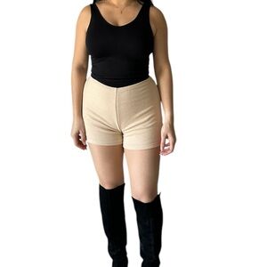 Dee Elle Waffle Shorts in Khaki Size Small